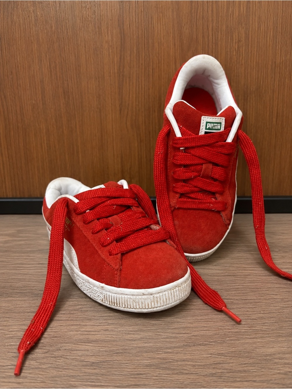 Puma Kids' Red Suede Sneakers